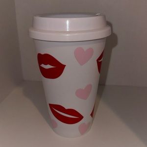 Hearts & kisses mug, valentines day mug, coffee mug